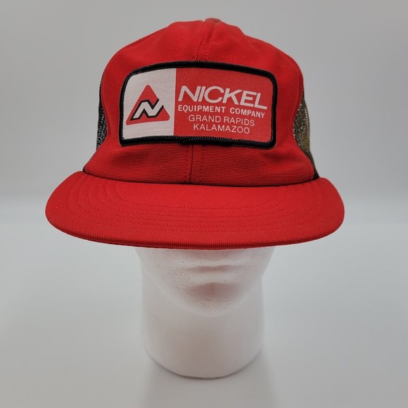 Vintage Nickel Equipment Company Grand Rapids Kalamazoo Red Snapback Hat Cap USA - Picture 3 of 9